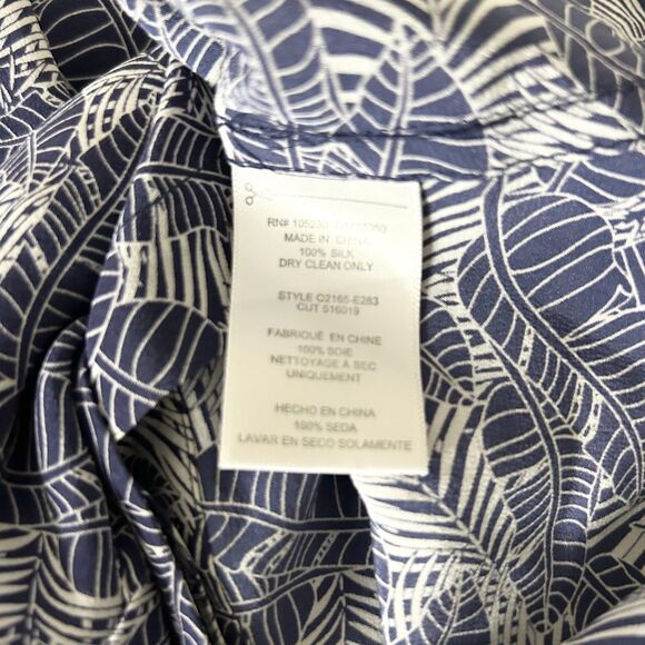 Equipment Tegan Print Silk Shirt Midi Dress in Blue Size Small - Picture 6 of 6